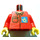 LEGO Rot Post Office Torso (973 / 73403)