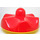 LEGO Red Primo Merry-Go-Round Rattle with Rounded Yellow Base