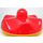 LEGO Rood Primo Merry-Go-Rond Rattle met Afgerond Geel Basis (75594)