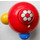 LEGO rouge Primo Rattle Balle avec sliding knobs