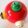 LEGO Red Primo Rattle Ball with sliding knobs