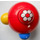 LEGO Rood Primo Rattle Bal met sliding knobs (75971)