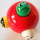 LEGO Rød Primo Rattle Ball med sliding knobs (75971)