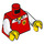 LEGO Red Race Minifig Torso (973 / 76382)