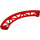 LEGO Red Rail 13 x 13 Curved with Edges (25061)