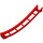LEGO rot Rail 2 x 16 x 6 Invertiert Bow mit 3.2 Shaft (26559)