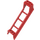 LEGO rouge Rail 2 x 8 x 6 Pente avec 3.2 Shaft (26561)
