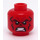 LEGO Red Red Skull Minifigure Head (Recessed Solid Stud) (3626 / 17059)