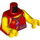 LEGO Rød Rød Son Minifig Torso (973 / 76382)