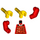 LEGO Red Robber with black rag hat Torso (973)