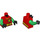 LEGO Rood Robin Torso met Geel R in Zwart Rond logo (973 / 76382)