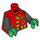 LEGO rot Robin with- Green Maske und  Kurz Beine Minifig Torso (973 / 76382)