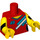 LEGO Rood Roller Derby Meisje Torso (973 / 88585)