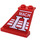 LEGO Rood Roer 1 x 3 x 4 met &#039;MACH II&#039; Sticker (2340)