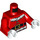 LEGO Rød Julemanden Minifig Torso (973 / 76382)