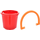 LEGO Red Scala Bucket with Orange Handle