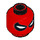 LEGO Red Scarlet Spider Minifigure Head (Recessed Solid Stud) (3626 / 35963)