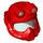 LEGO Red Scuba Diver Helmet with Transparent Light Blue Visor (67298)