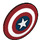 LEGO rot Schild mit Gebogen Gesicht mit Captain America Muster (10532 / 17459)