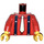 LEGO Rød Skjorte Torso med Tie og Suspenders (973 / 76382)