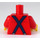 LEGO Rot Hemd Torso mit Tie und Suspenders (973 / 76382)