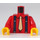 LEGO Rød Skjorte Torso med Tie og Suspenders (973 / 76382)