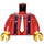 LEGO rouge Shirt Torse avec Tie et Suspenders (973 / 76382)