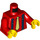 LEGO Rood Shirt Torso met Tie en Suspenders (973 / 76382)