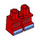 LEGO rot Kurz Beine mit Blau Feet mit Toes (41879 / 102049)