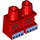 LEGO Rood Kort Poten met Blauw Feet met Toes (41879 / 102049)