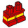 LEGO rouge Court Jambes avec Jaune Stripe (16709 / 41879)