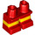 LEGO Red Short Legs with Yellow Stripe (16709 / 41879)