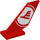 LEGO rouge Navette Queue 2 x 6 x 4 avec Airline logo (6239 / 38860)