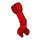 LEGO Rood Skelet Arm met Verticaal Hand (26158 / 33449)