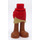 LEGO Red Skirt with Side Wrinkles with bare feet (11407)