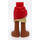 LEGO Red Skirt with Side Wrinkles with bare feet (11407)