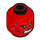 LEGO Red Skull Minifigure Head (Recessed Solid Stud) (3626 / 69171)