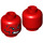 LEGO Red Skull Minifigure Head (Recessed Solid Stud) (3626 / 69171)