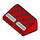LEGO rot Steigung 1 x 2 (31°) mit Schwarz Lines und Grau Grilles (85984 / 106726)
