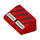 LEGO rouge Pente 1 x 2 (31°) avec Noir Lines et grise Grilles (85984 / 106726)