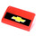 LEGO rouge Pente 1 x 2 (31°) avec Chevrolet Emblem Autocollant (85984)