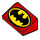 LEGO Rood Helling 1 x 2 (31°) met Classic Batman logo (29094 / 85984)