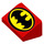 LEGO Red Slope 1 x 2 (31°) with Classic Batman Logo (29094 / 85984)