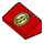 LEGO rot Steigung 1 x 2 (31°) mit Flash symbol im Gelb  (26087 / 85984)