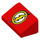 LEGO Rood Helling 1 x 2 (31°) met Flash symbol in Geel  (26087 / 85984)