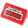 LEGO rouge Pente 1 x 2 (31°) avec Argent Oscilloscope et rouge Sine Wave Autocollant (85984)