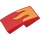 LEGO Red Slope 1 x 2 Curved with Flames (11477 / 44177)