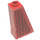 LEGO Red Slope 1 x 2 x 3 (75°) with &quot;P 43S&quot; and white/orange stripes Sticker with Completely Open Stud (4460)
