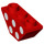 LEGO Rojo Con pendiente 1 x 3 (45°) Invertido Doble con Blanco Polka Dots (2341 / 42201)