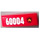 LEGO rouge Pente 1 x 3 Incurvé avec &#039;60004&#039; et Feu logo Autocollant (50950)
